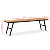 vidaXL Bench Teak Reclaimed Teak and Steel 63.0 x 13.8 x 17.7 in