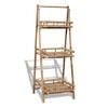 vidaXL Plant Stand Natural Bamboo 3-Tier Foldable Plant Stand