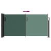 vidaXL Retractable Side Awning Dark Green