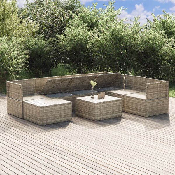 vidaXL Garden Lounge Set Grey, Dark grey