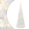vidaXL Artificial Christmas Tree White PVC and metal Collapsible