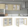 vidaXL Hanging Glass Cabinet Sonoma Oak Engineered wood and glass Medium
