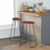 vidaXL Bar Stool Set of 2 Brown, Black