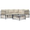 vidaXL Garden Lounge Set Anthracite and Beige