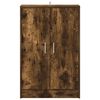 vidaXL Shoe Cabinet Smoked Oak 23.6x13.8x36.2" Engineered Wood