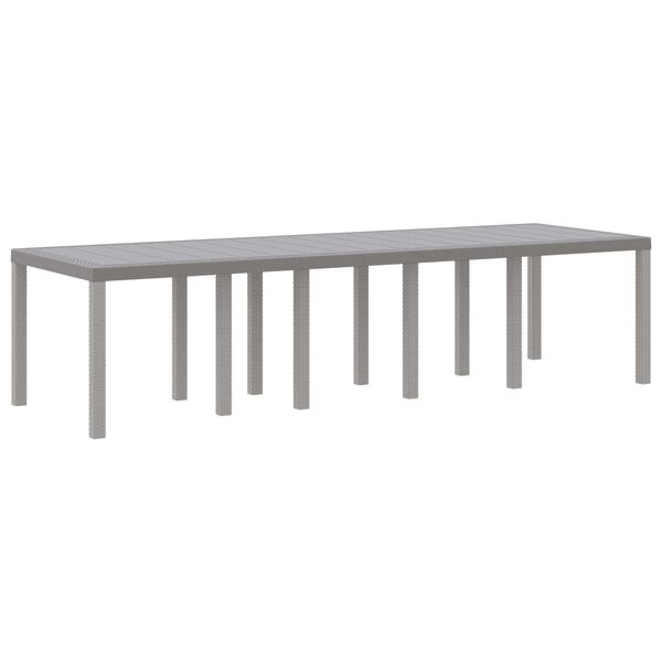 vidaXL Garden Dining Table Light grey 118.11 x 39.37 x 28.74 in