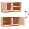 vidaXL TV Cabinet Natural Pine Solid Pine Wood Medium TV Cabinet