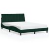 vidaXL Bed Frame Dark Green Velvet, Metal, Solid Pine Wood, Plywood Full