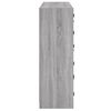 vidaXL Bookcase Grey Sonoma Engineered wood, Glass Large Bookcase