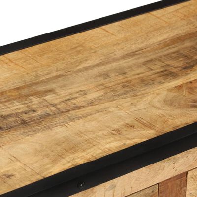 vidaXL Sideboard 31.5"x12.2"x28" Solid Rough Mango Wood