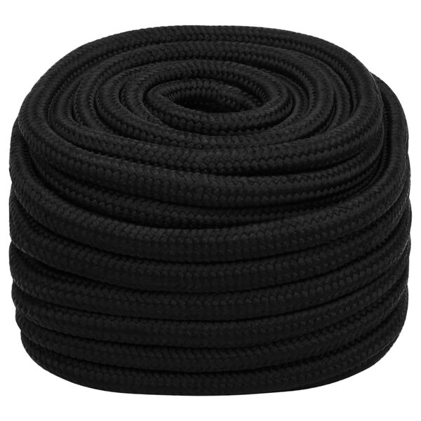 vidaXL Work Rope Black 0.79 " 164.0 ' Polyester