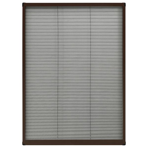 vidaXL Window Screen Brown, Black Aluminum, Fiberglass 31.5 x 47.2 in