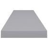 vidaXL Wall Shelf Set of 2 Gray Honeycomb MDF, Metal 47.2 in x 9.3 in