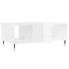 vidaXL Coffee Table High gloss white Engineered wood, metal Medium