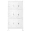 vidaXL Locker Cabinet Gray Steel 35.4x17.7x70.9 in Locker Cabinet