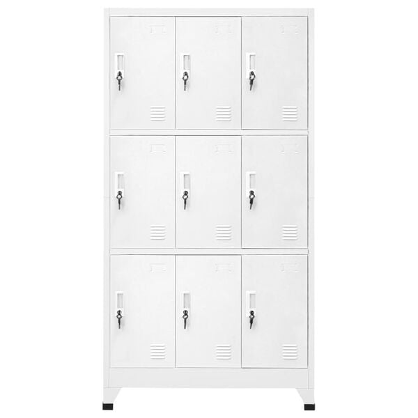 vidaXL Locker Cabinet Gray Steel 35.4x17.7x70.9 in Locker Cabinet
