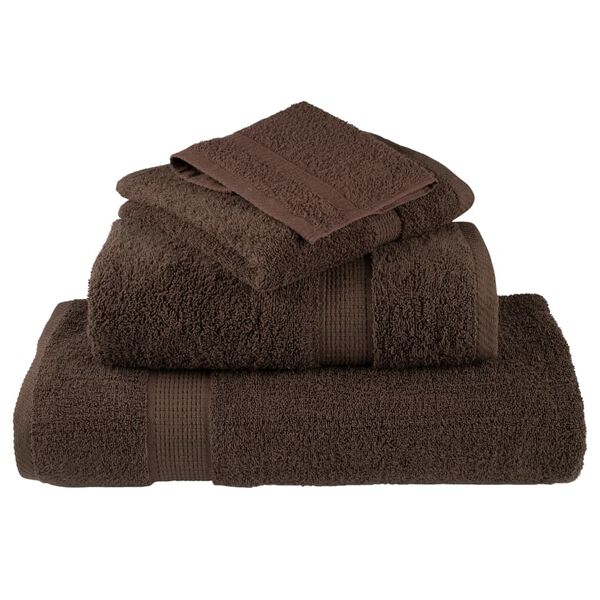 vidaXL Sauna Towel Set of 4 Brown 100% Cotton 31.5 x 78.7 in