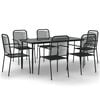 vidaXL Garden Dining Set Black