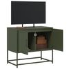 vidaXL TV Cabinet Olive Green Steel Medium TV Cabinet Rectangular