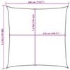 vidaXL Sunshade Sail 1.75 oz/ft² Square Sand 9.8x9.8' HDPE