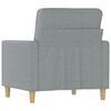 vidaXL Sofa Chair Light grey Fabric - Polyester, Metal, Foam Single