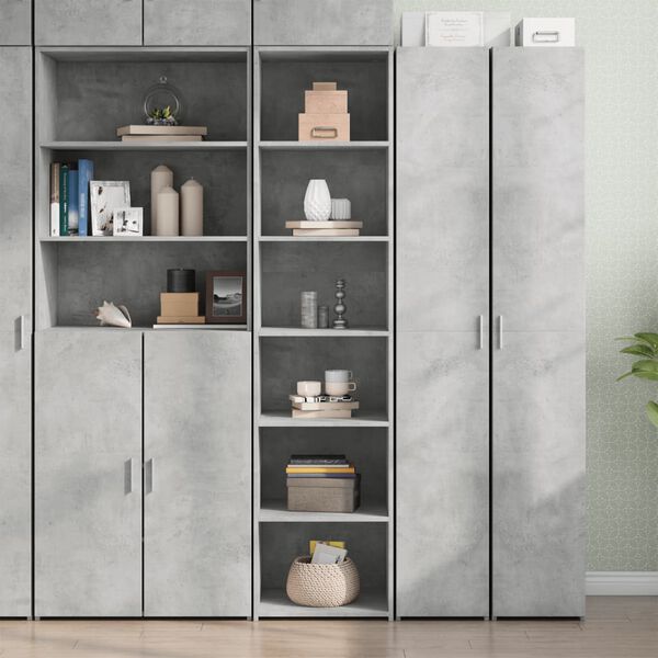 vidaXL Highboard Concrete Gray Engineered wood 72.8 in Tall Highboard