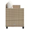 vidaXL Sun Lounger Beige PE rattan Single UV-resistant materials