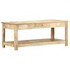 vidaXL Coffee Table Brown Solid mango wood 43.3 x 19.7 x 17.7 in