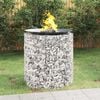 vidaXL Gabion Fire Pit Ø 39.4" Galvanized Iron
