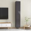 vidaXL TV Cabinet Set of 2 High gloss grey Engineered Wood
