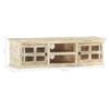 vidaXL TV Cabinet White Solid mango wood 51.2 x 11.8 x 14.2 in