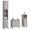 vidaXL Bathroom Furniture Set Grey Sonoma Engineered wood, metal Medium