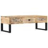 vidaXL Coffee Table Natural wood, Black Solid mango wood, Galvanized steel