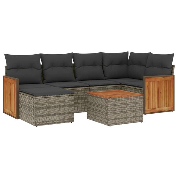 vidaXL Garden Sofa Set Grey, Dark Grey