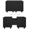 vidaXL Coffee Table Black Engineered wood Small Extendable