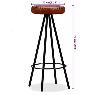 vidaXL Bar Set 3 Pieces Solid Reclaimed Wood, Genuine Leather & Canvas