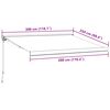 vidaXL Retractable Awning Anthracite and white