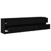 vidaXL TV Units Wall-mounted 2 pcs Black Oak 70.87 x 13.39 x 19.69 in