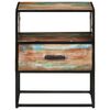 vidaXL Bed Cabinet Multicolor Recycled mixed wood and iron Bed Cabinet