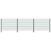 vidaXL Fence Panel with Posts Iron 205.5"x47.2" Green