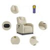 vidaXL Electric Massage Recliner Chair Cream