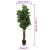 vidaXL Artificial Fiddle Leaf Fig Tree Green