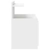 vidaXL Bedside Cabinet White Engineered wood Medium Bedside Cabinet