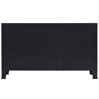 vidaXL Sideboard Metal Industrial Style 47.2"x13.8"x27.6" Black