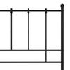 vidaXL Bed Frame Black Powder-coated metal Full Durable Bed Frame