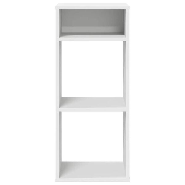 vidaXL Book Cabinet White Engineered Wood 13.4x12.2x31.5 in Book Cabinet