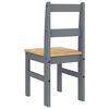 vidaXL Dining Chair Grey Solid pine wood 15.7x18.1x35.4 in Minimalistic