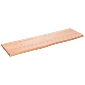 vidaXL Wall Shelf Light Brown Solid Oak Wood 39.4x11.8x0.8 in
