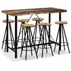 vidaXL Bar Set Multicolor Reclaimed Wood