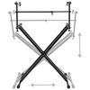 vidaXL Double Braced Keyboard Stand X-Frame Black
